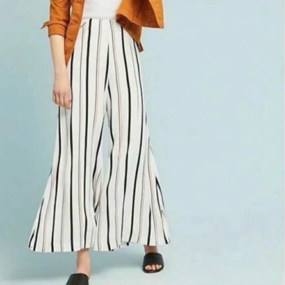 ett:twa Anthropologie Striped Wide Leg Palooza Pants size 6